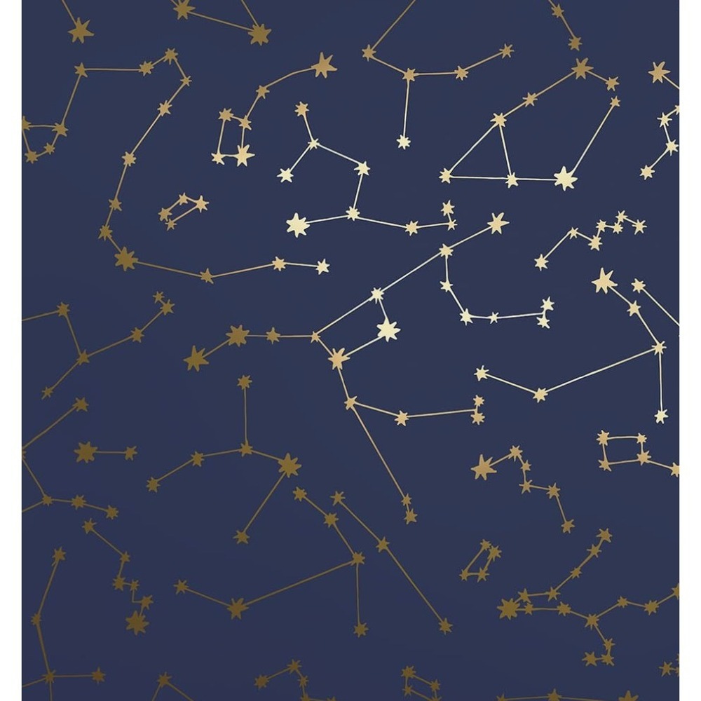 Tempaper Removable Wallpaer Navy Constellations Lot #4 Novogratz 1 Single Roll